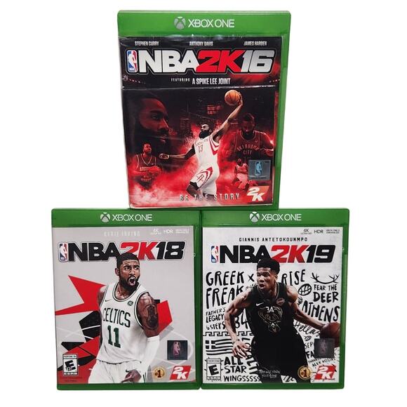 Xbox One NBA 2K16, 2K18, And 2K19 Lot Of 3 CIB Pre-owned - Picture 1 of 6